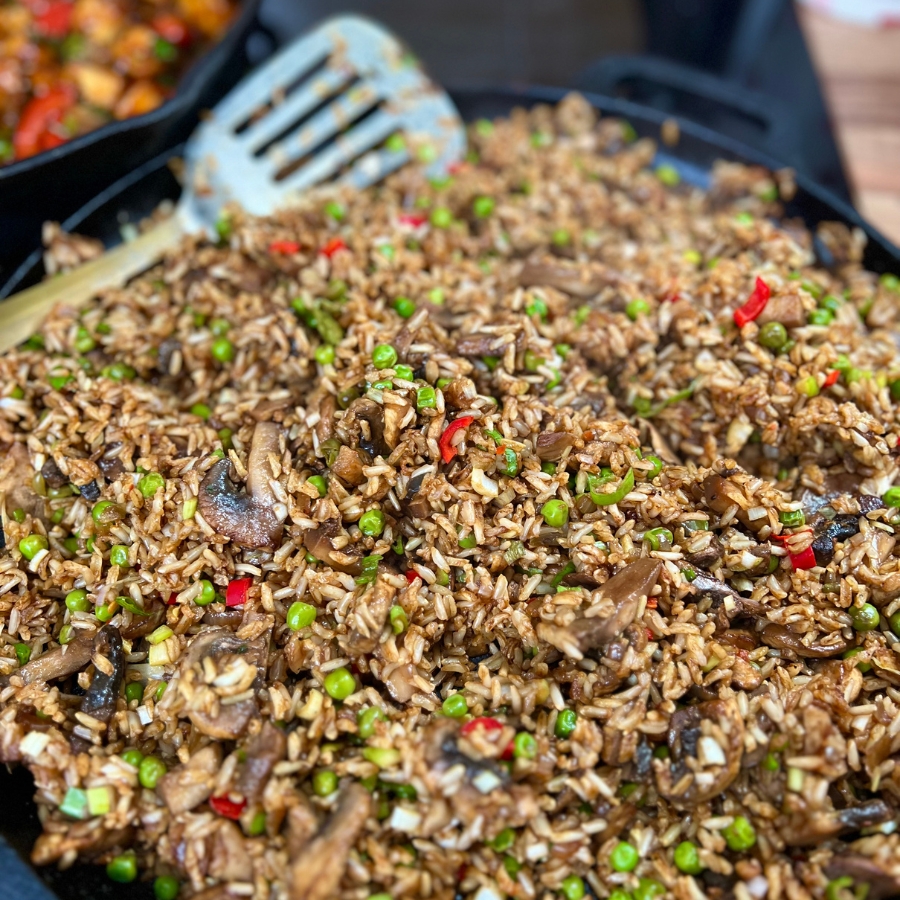 vegan mushroom fried rice