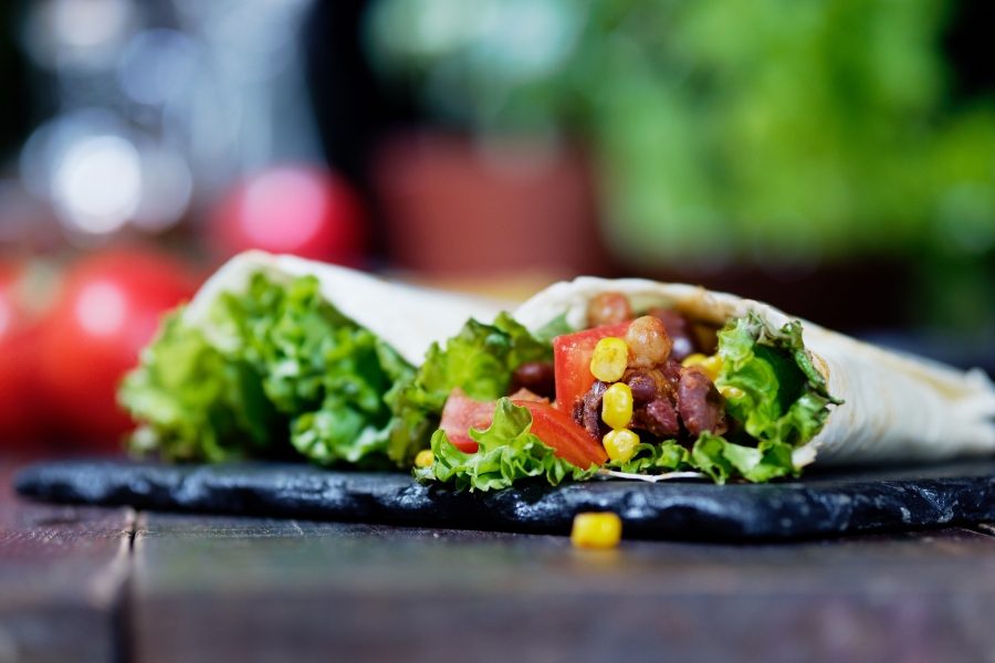 plant based bean burritos