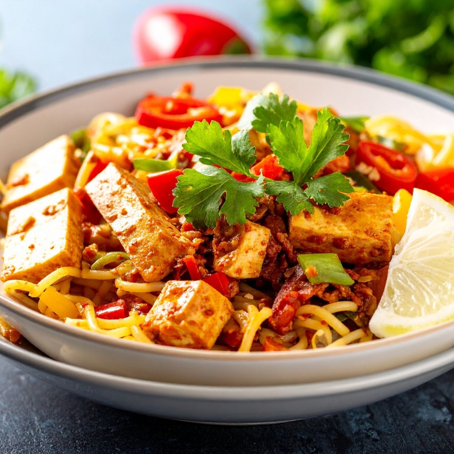 Plant-Based Ginger Sesame Tofu Stir-Fry