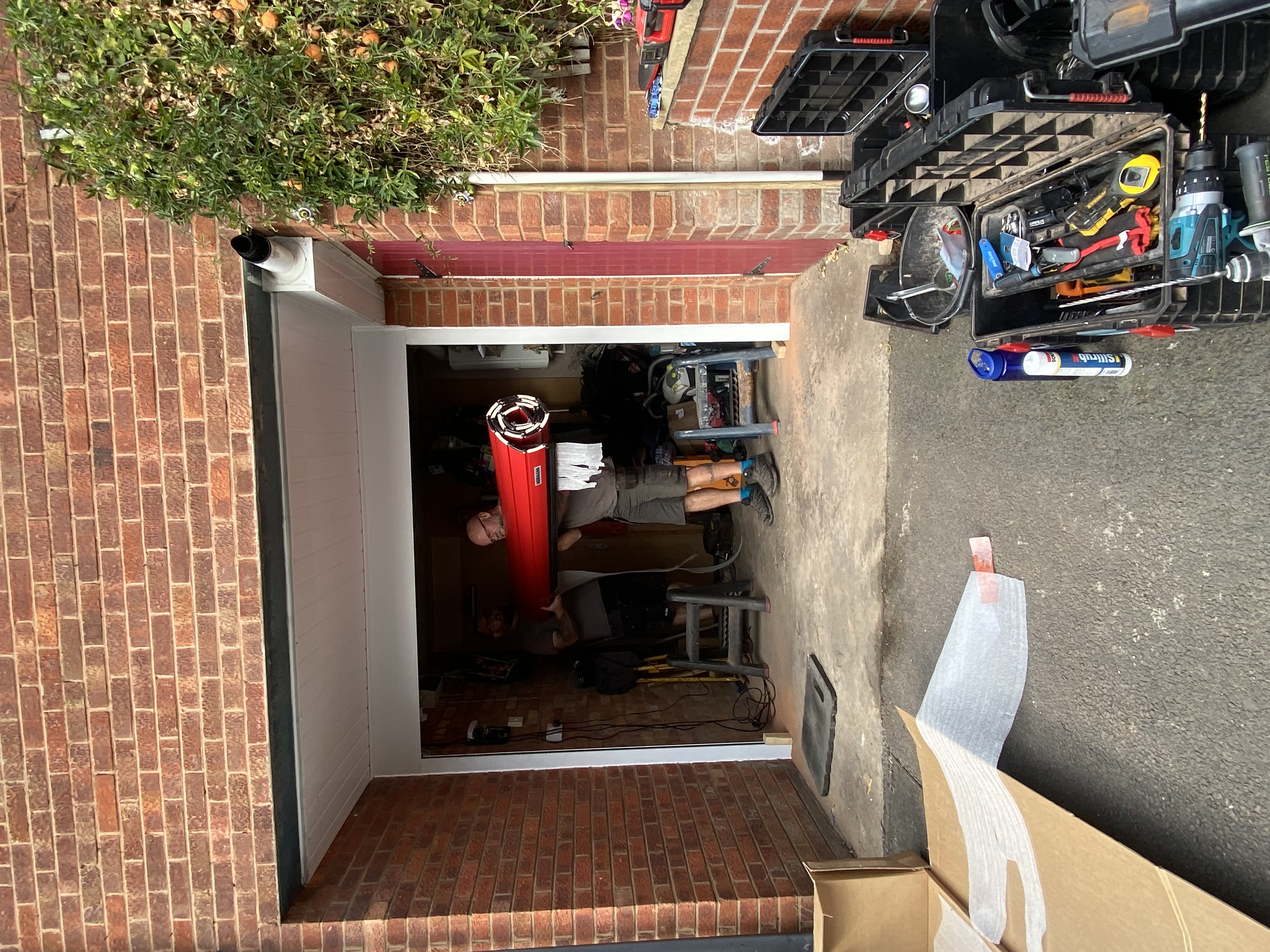 Red roller garage door Amblecote