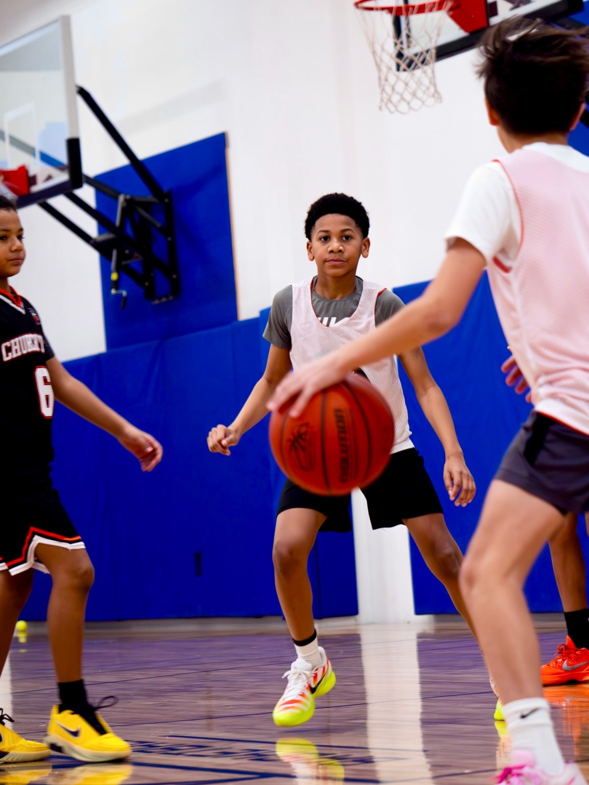 Basketball+ athletes training in small groups