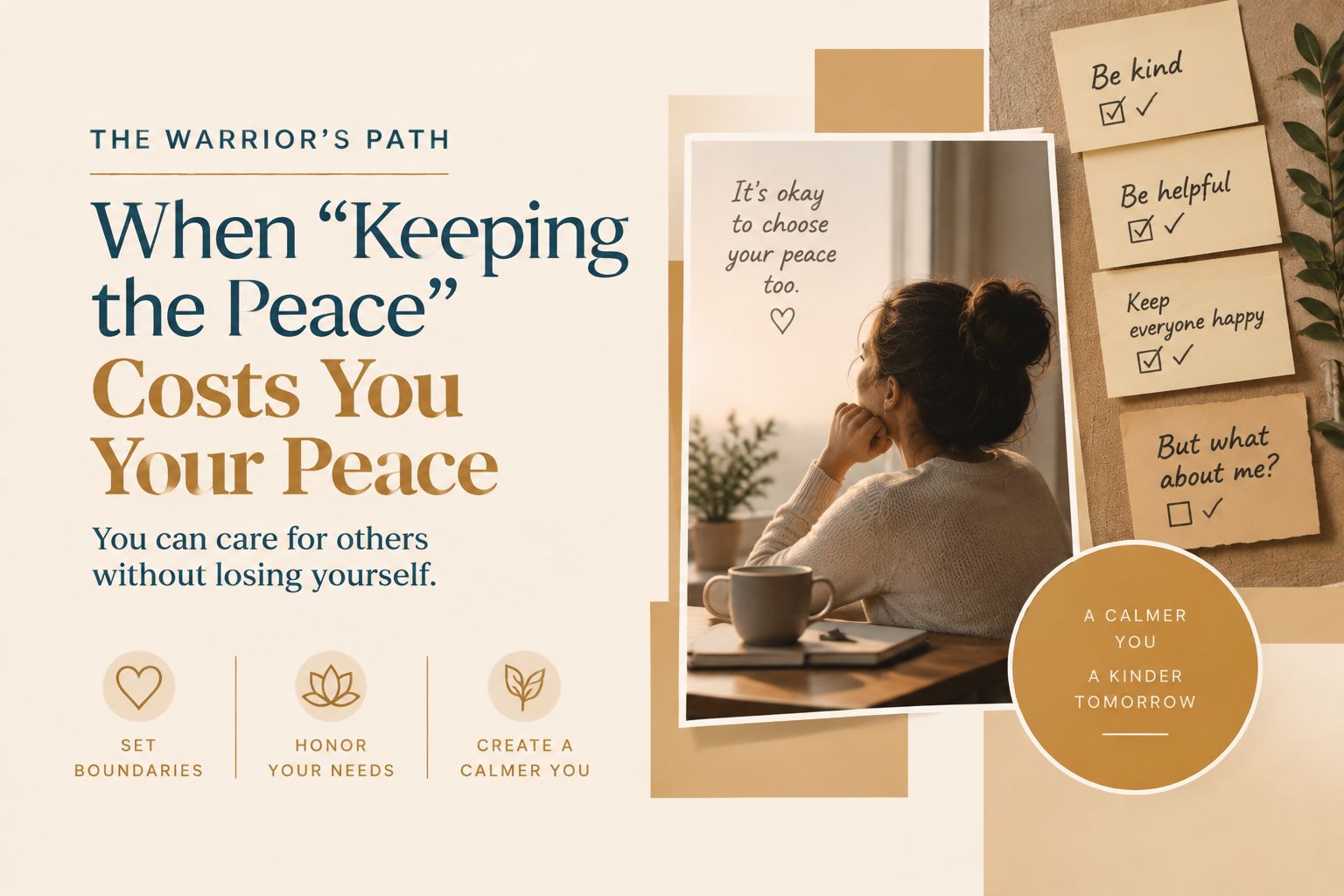 Cover art: When Keeping the Peace Costs You Your Peace