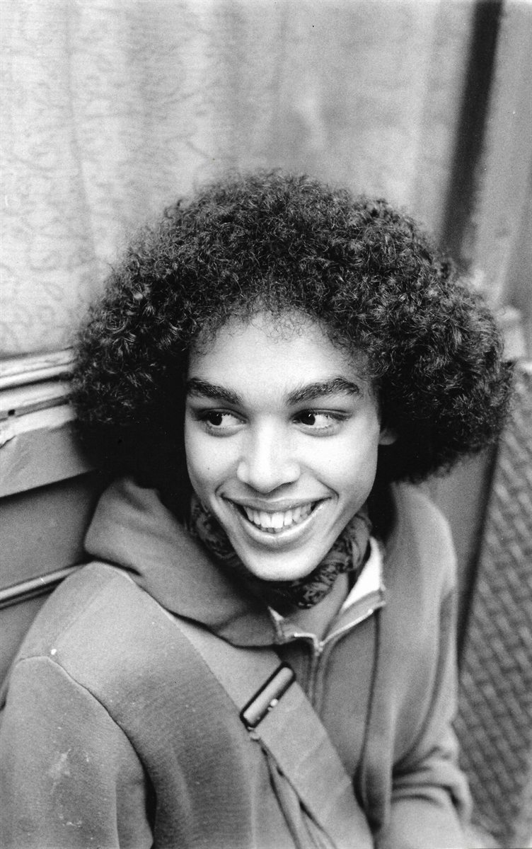 Marcelino Sanchez smiling, black and white photo