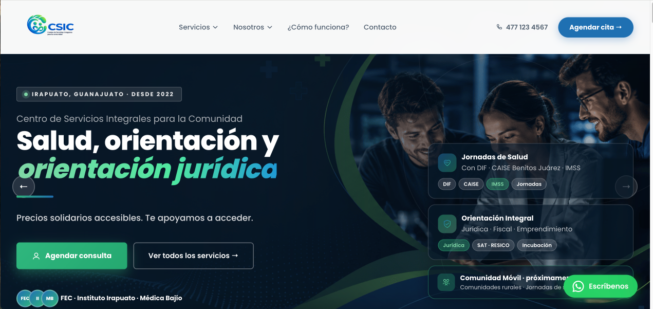 Sitio web de CSIC, diseñado por ZenZales