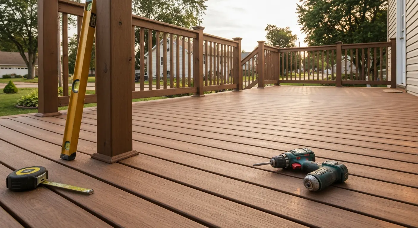 Wood deck construction