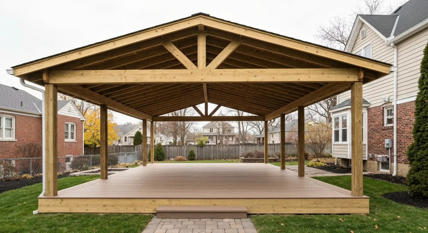 Covered deck structure Cincinnati