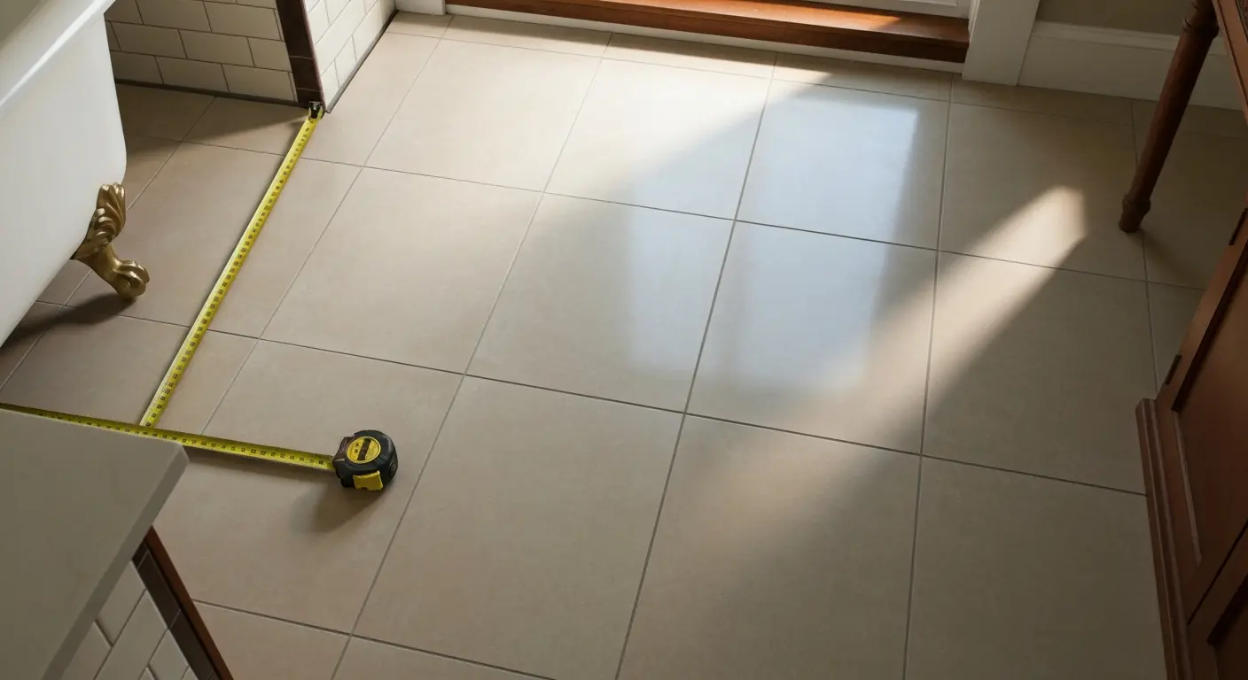 Porcelain tile bathroom floor in Cincinnati