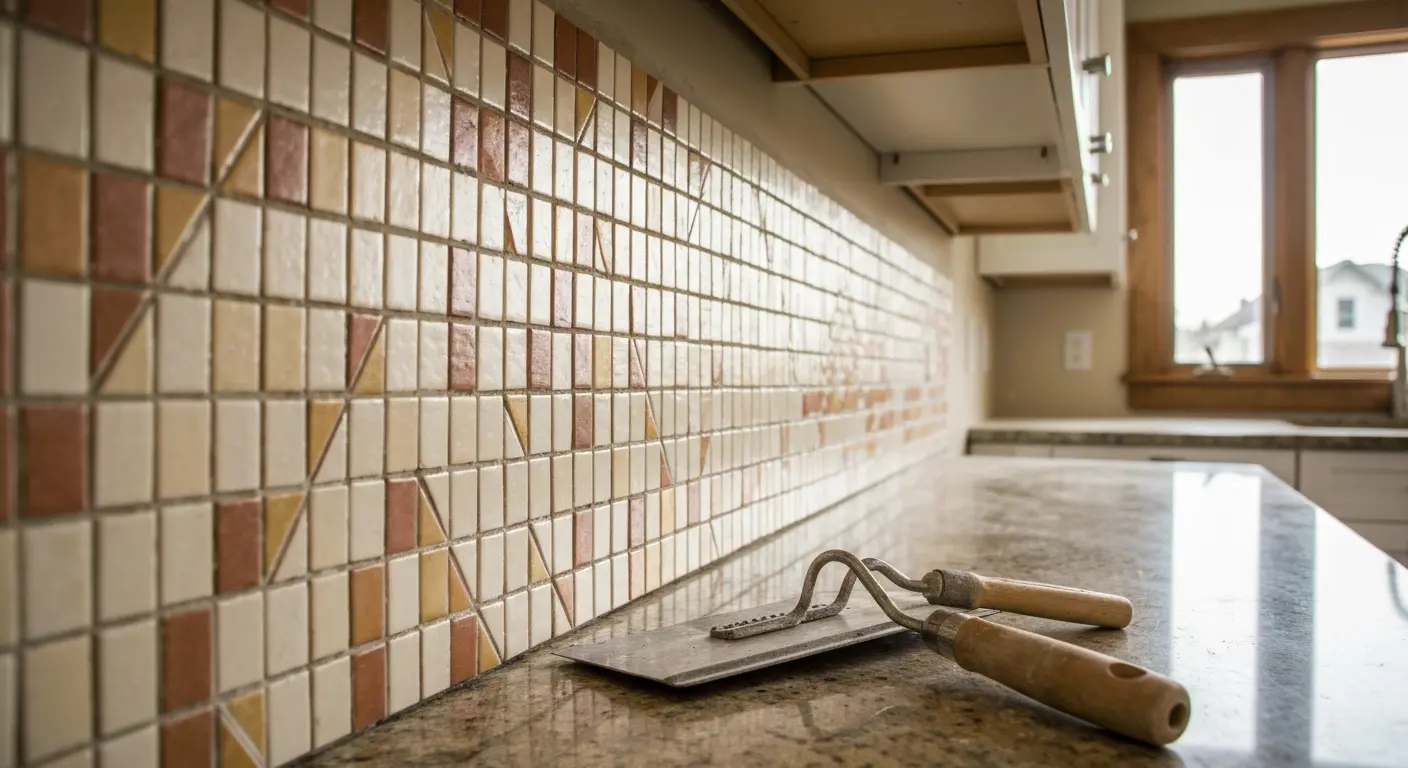 Mosaic backsplash detail