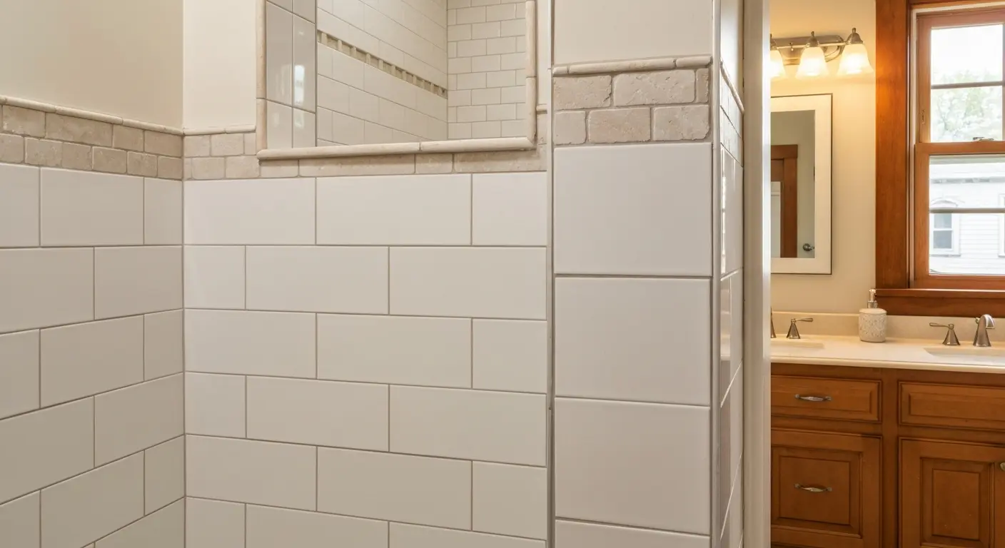 Professional tile shower installation