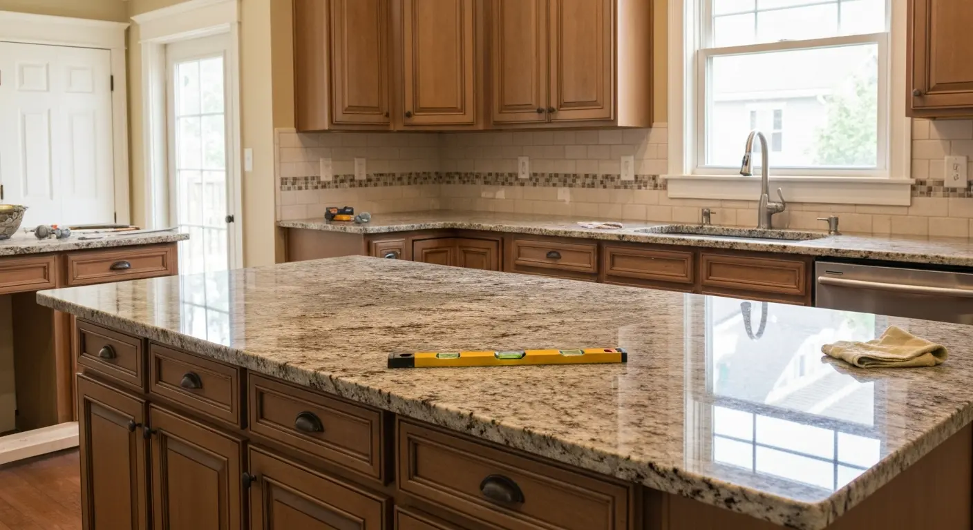 Granite countertop installation