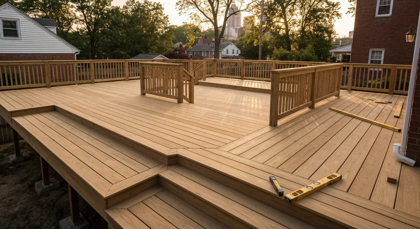 Custom wood deck