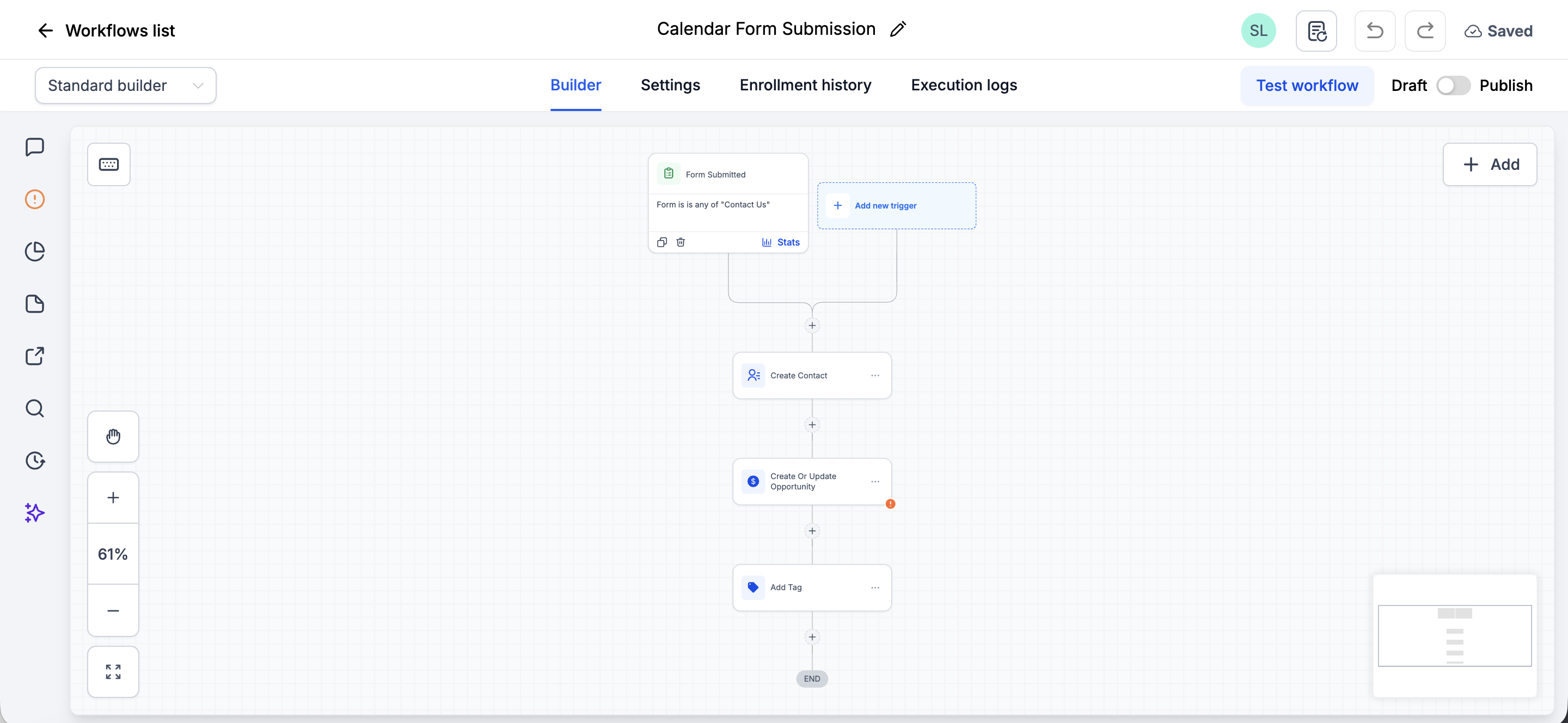 Logan Room CRM feature screen