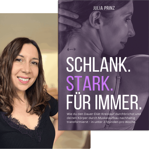 Julia Prinz mit ihrem Buch Schlank, Stark, Für Immer