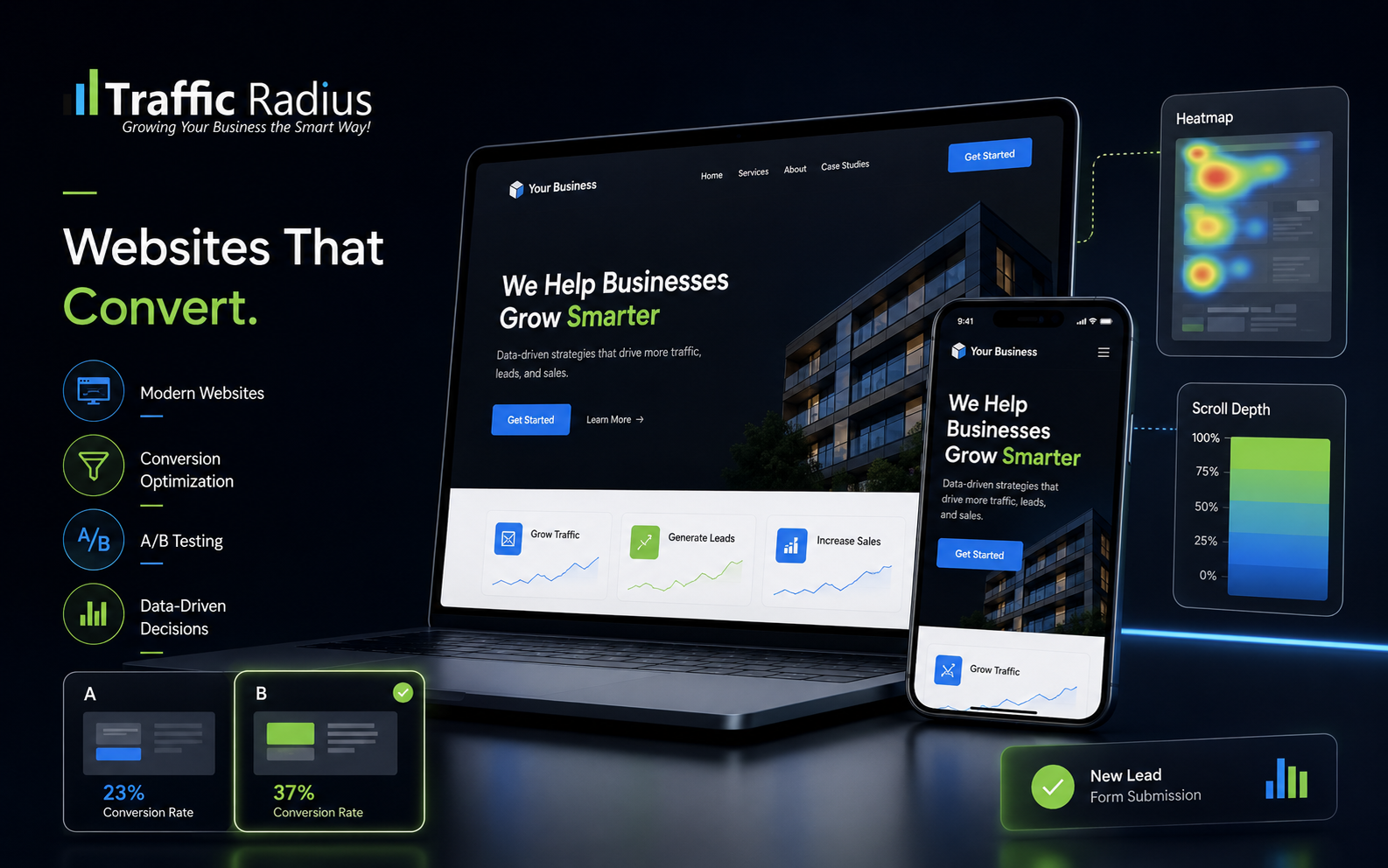 Traffic Radius Website Design and Conversion Rate Optimisation
