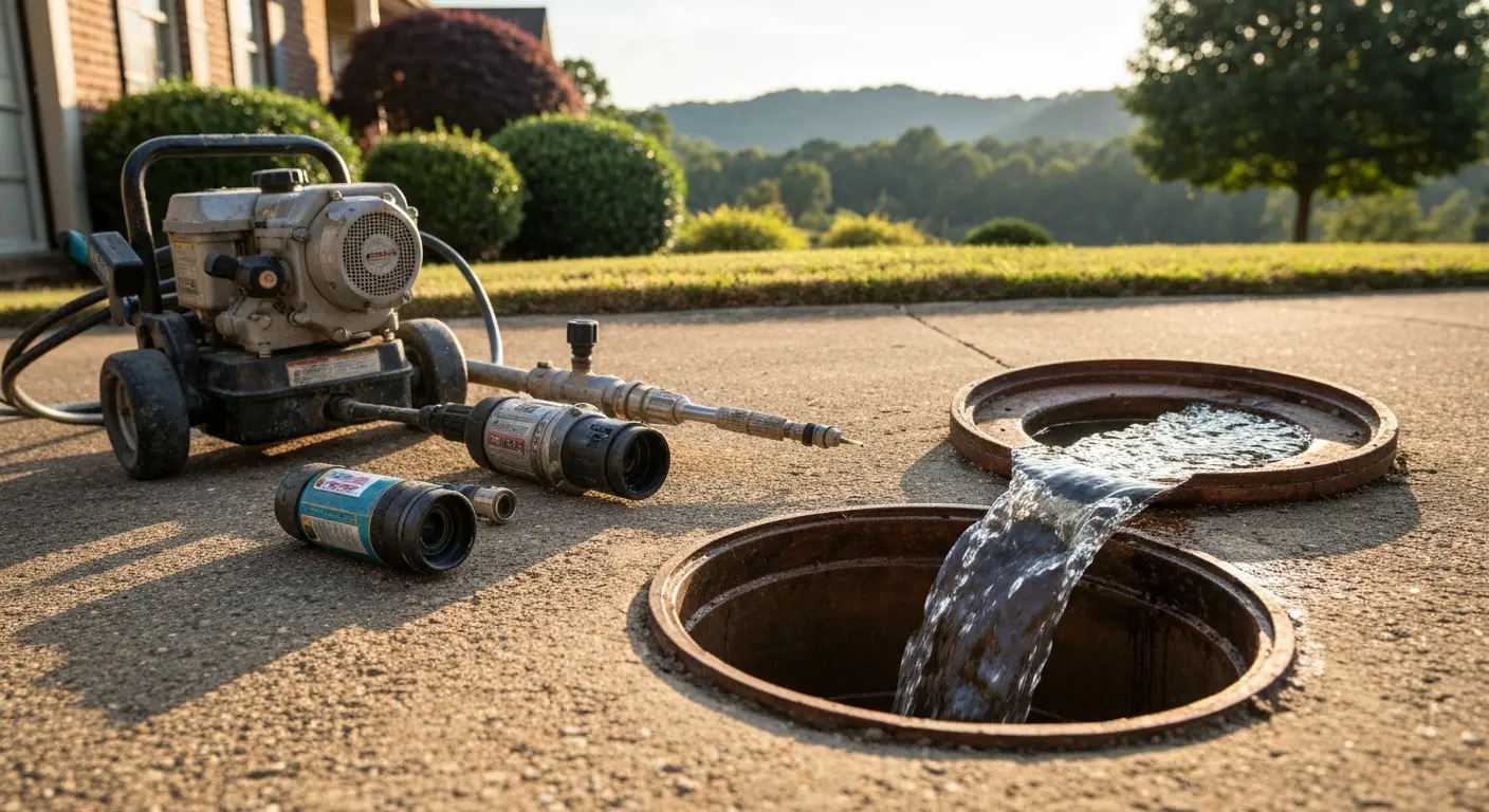 Main sewer line inspection and clearing