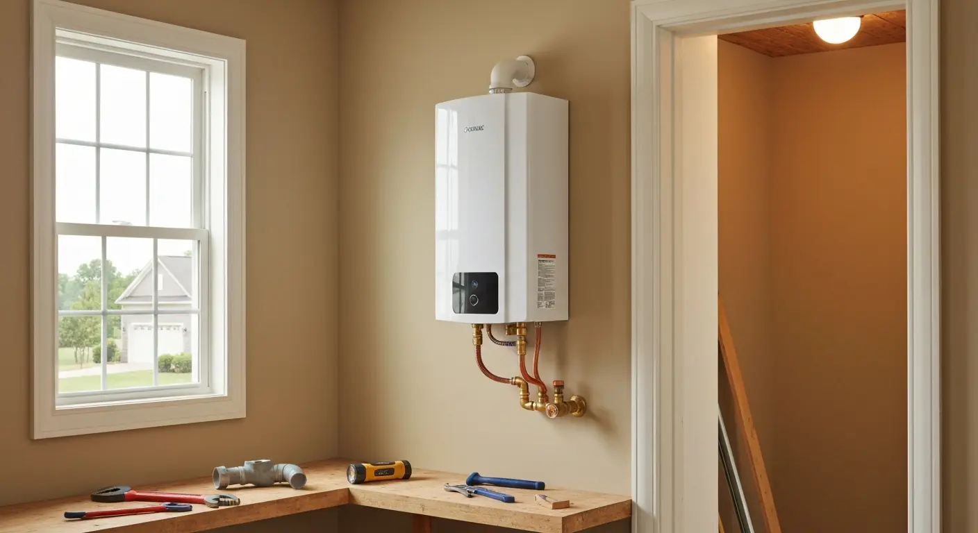 Tankless water heater installation