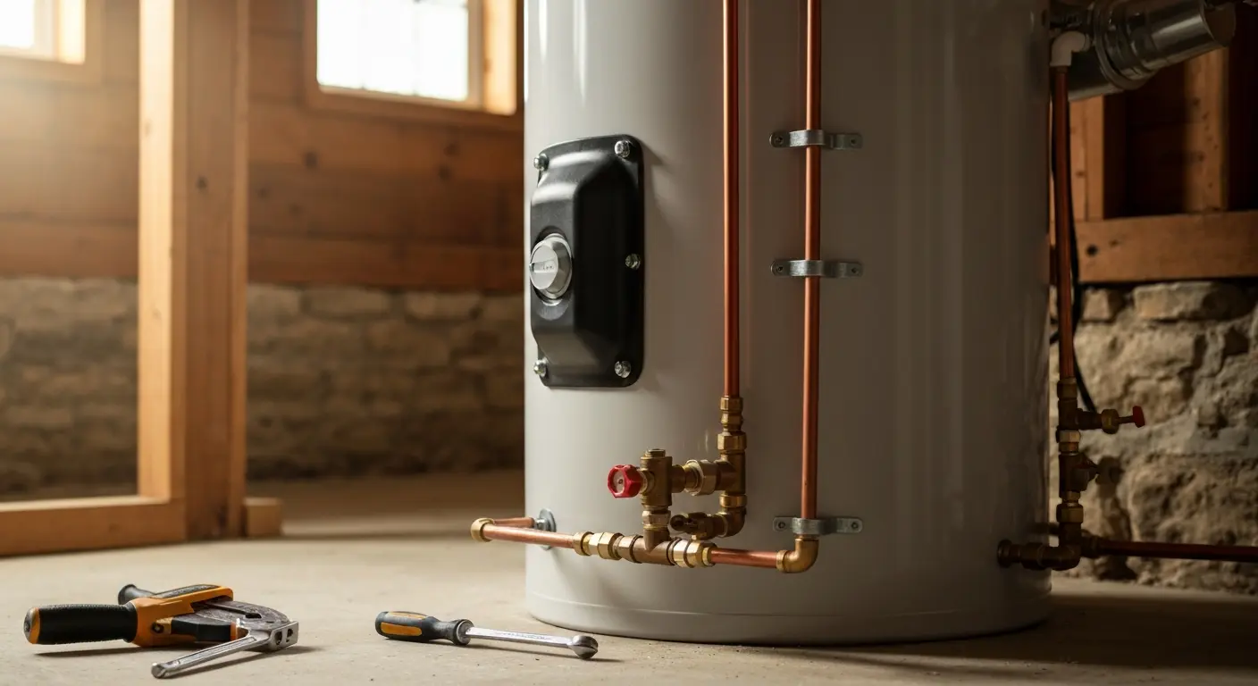Tank water heater installation