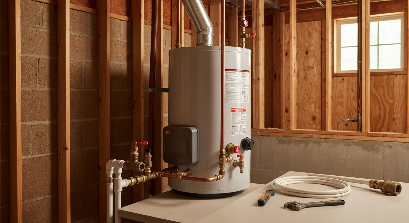Water heater installation in home