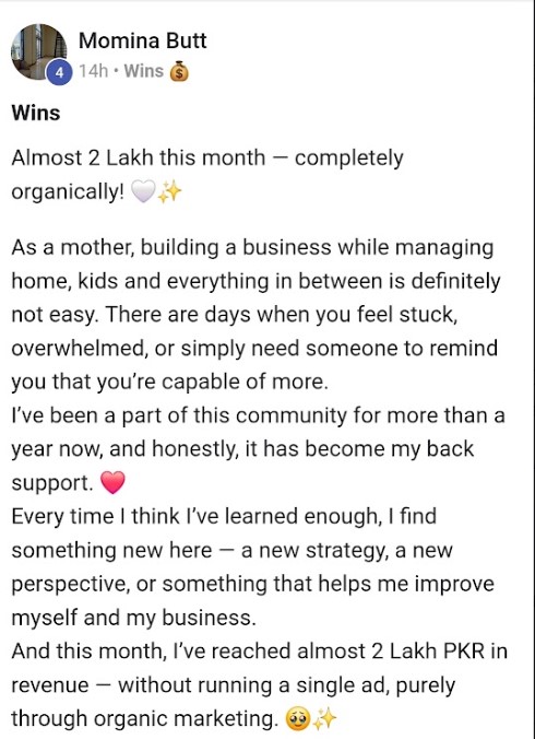 Growth Dojo community win 22
