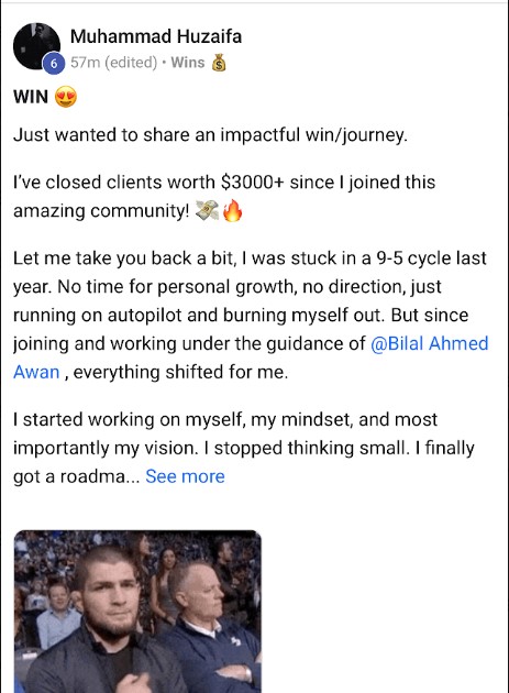 Growth Dojo community win 14