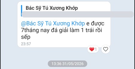 Tin nhắn học viên: 7 tháng đã đá giải