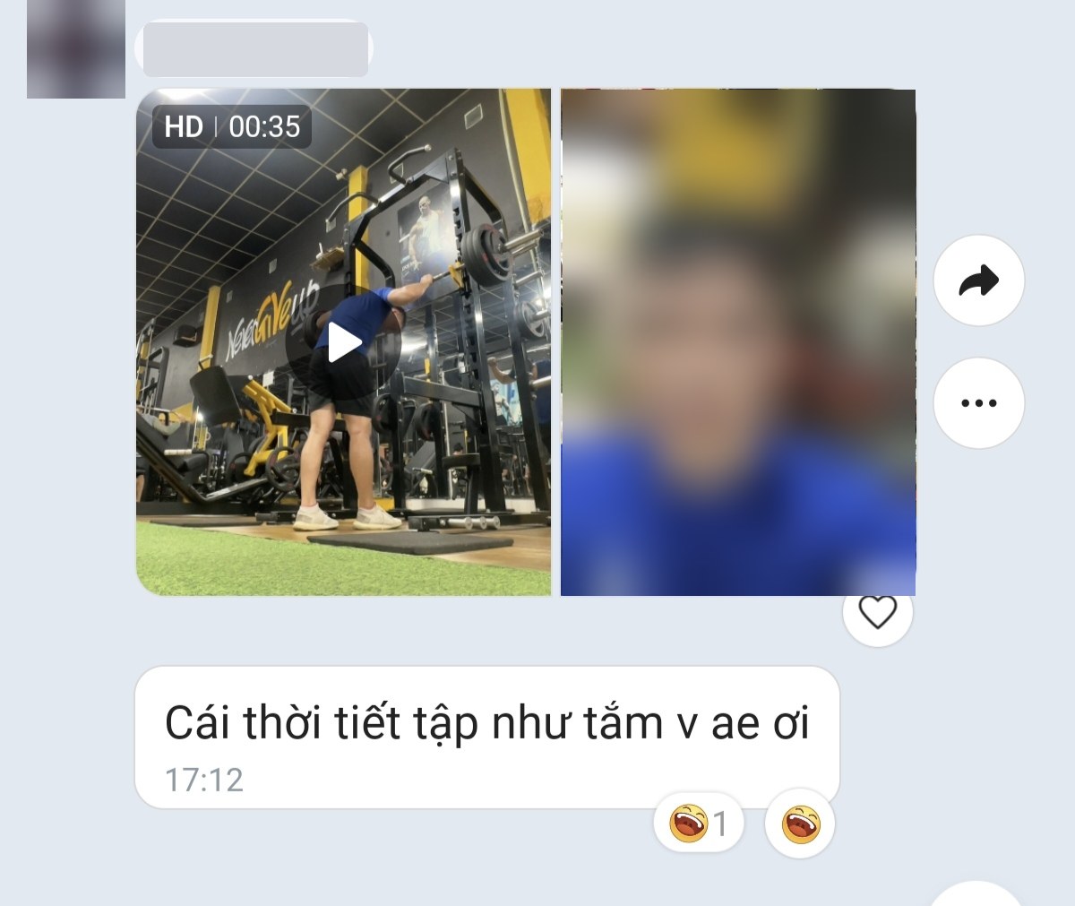 Học viên gửi video tập luyện