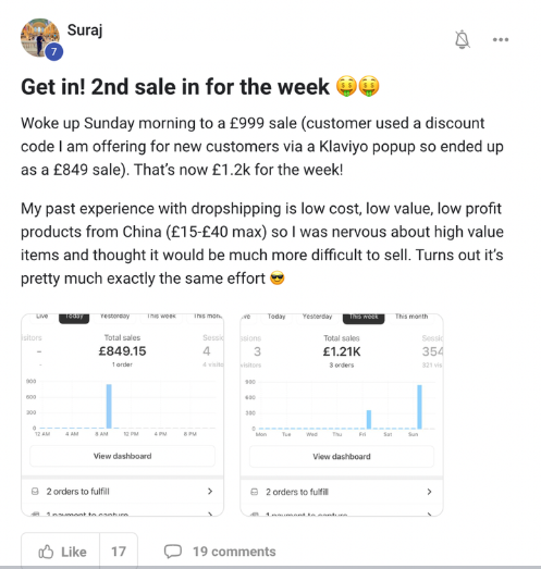 Suraj, second sale of the week at &pound;849