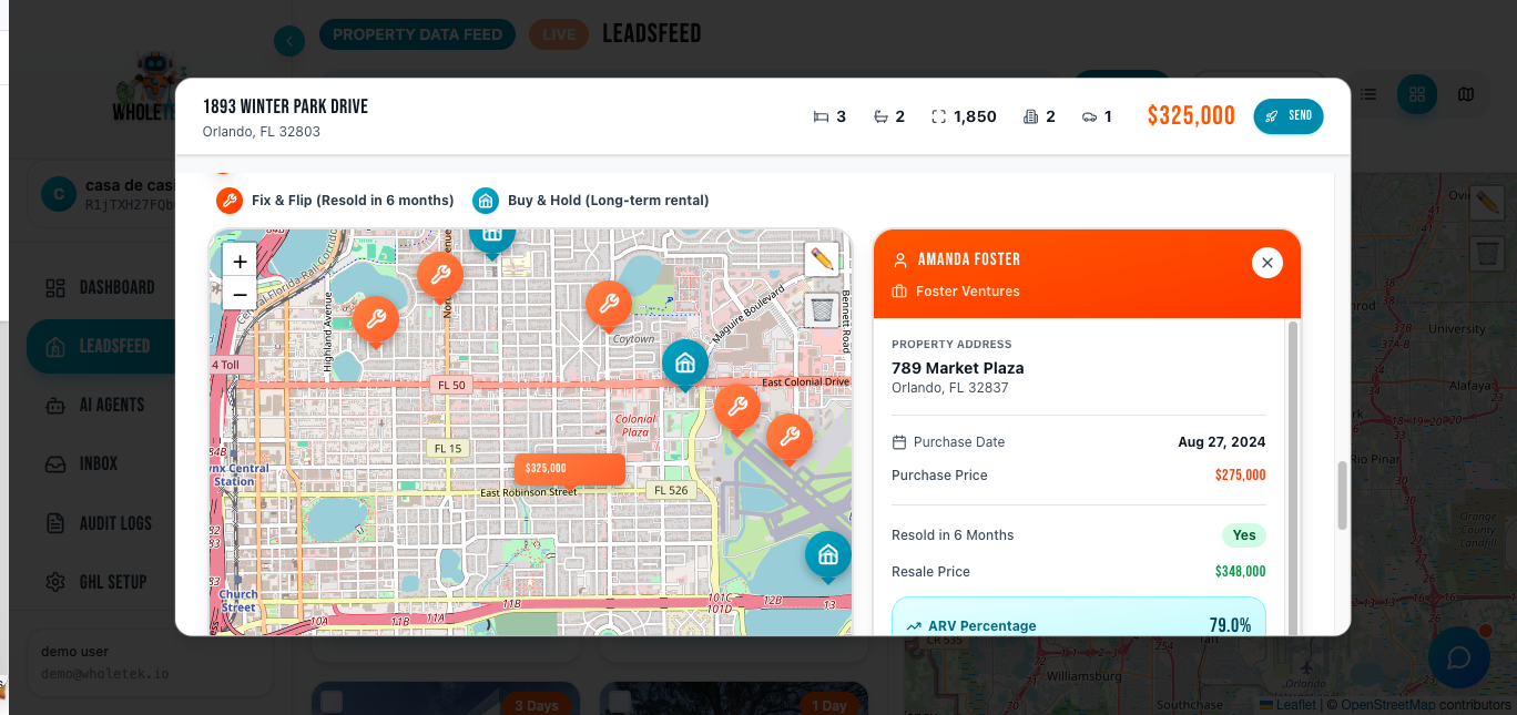 Cash buyer intelligence — LLC match scoring and buyer history