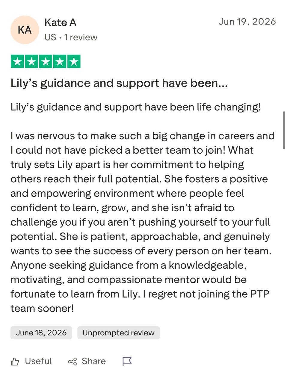 Testimonial screenshot 7