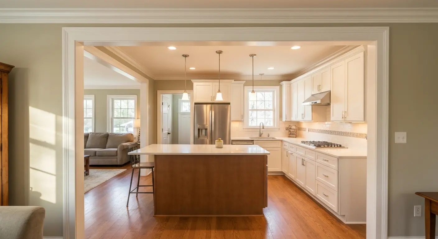 Open floor plan kitchen remodel