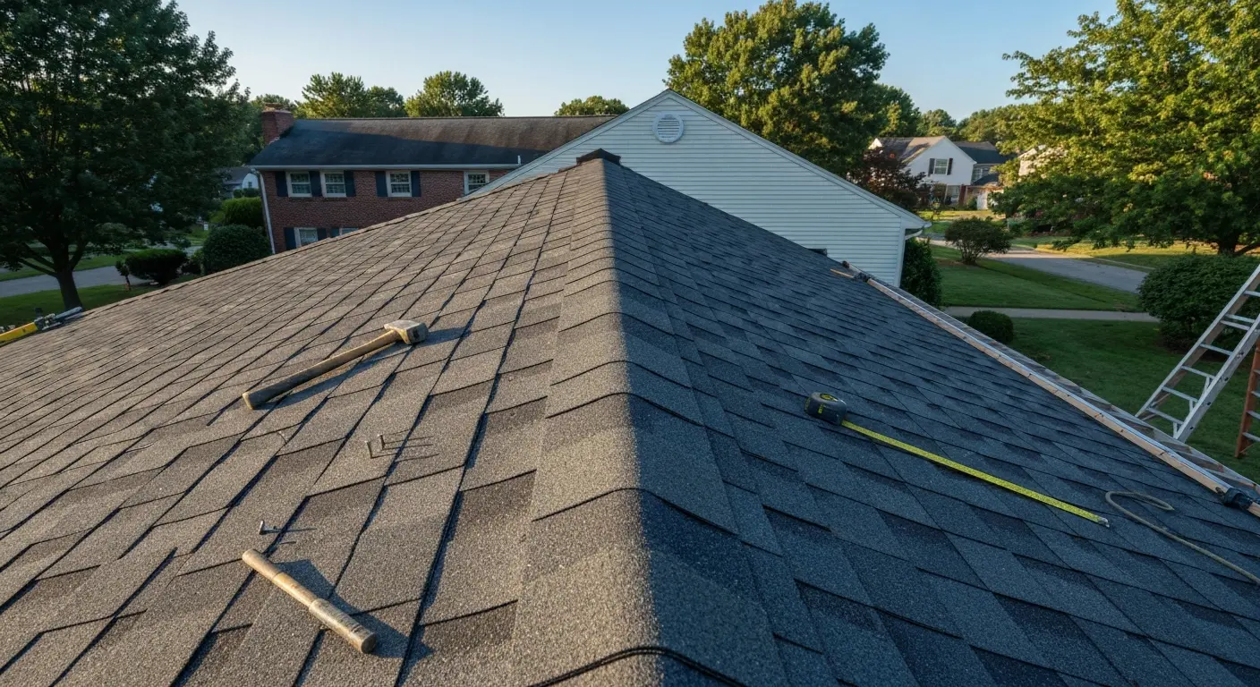 Asphalt shingle roof installation