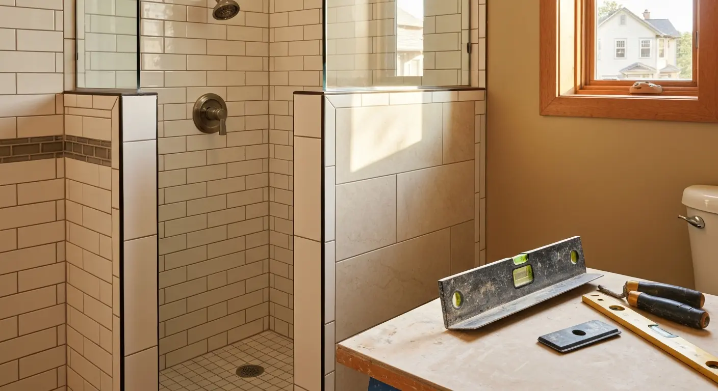 Tile shower installation