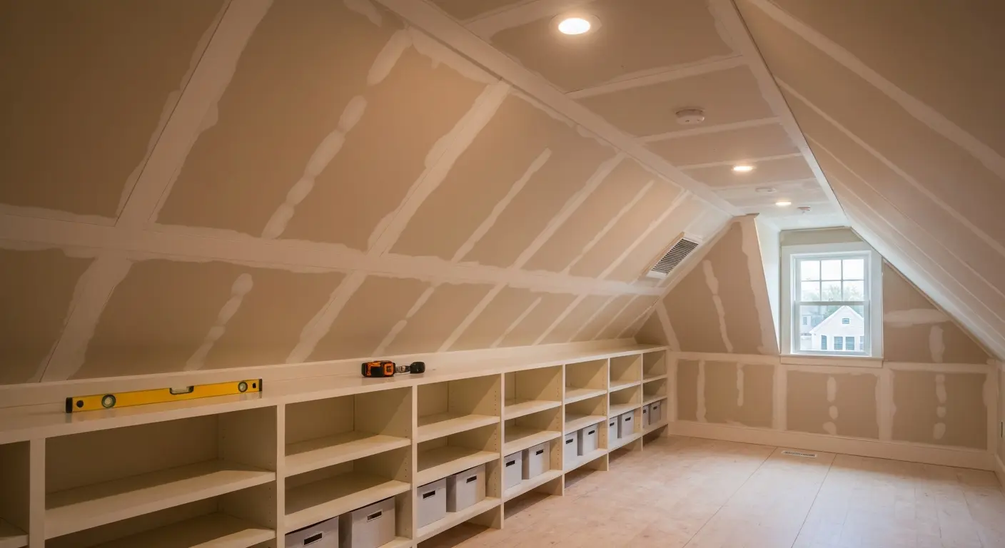 Attic bonus room with storage