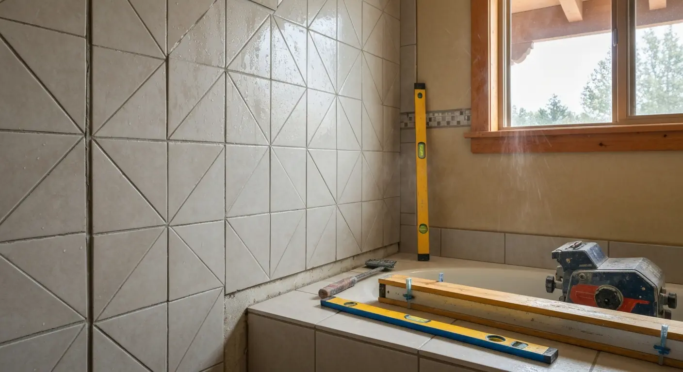 Tile shower installation