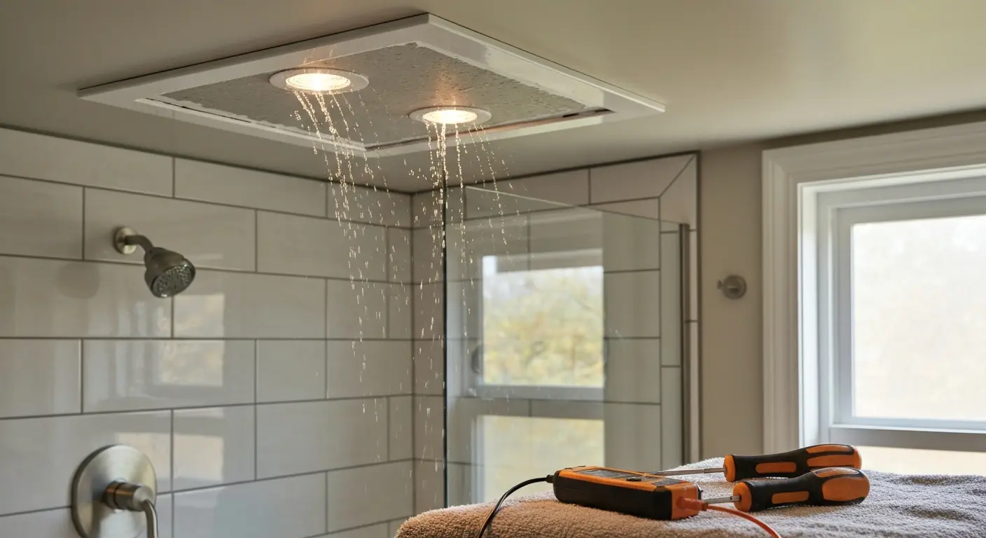 Shower lighting installation