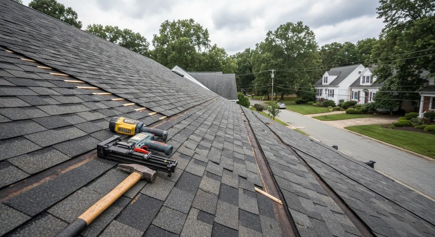 Storm damage roof repair