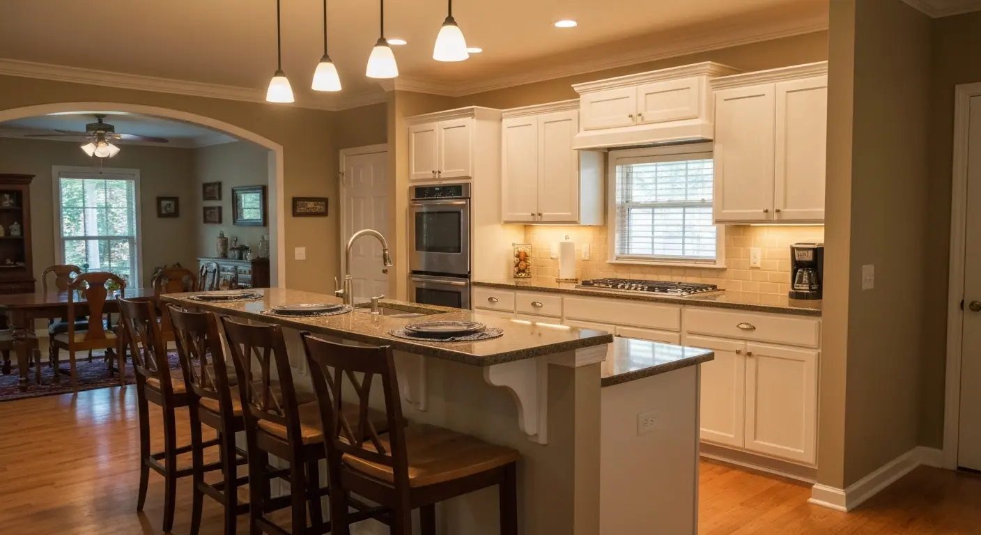 Kitchen island with seating