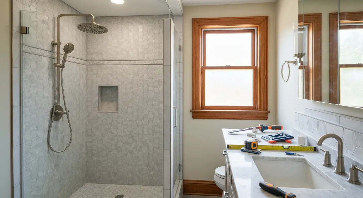 Modern bathroom renovation