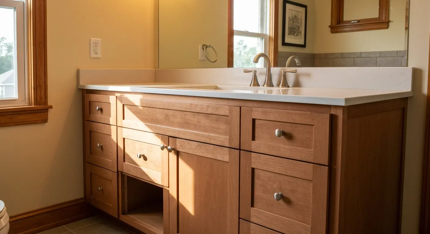 Custom built-in bathroom vanity