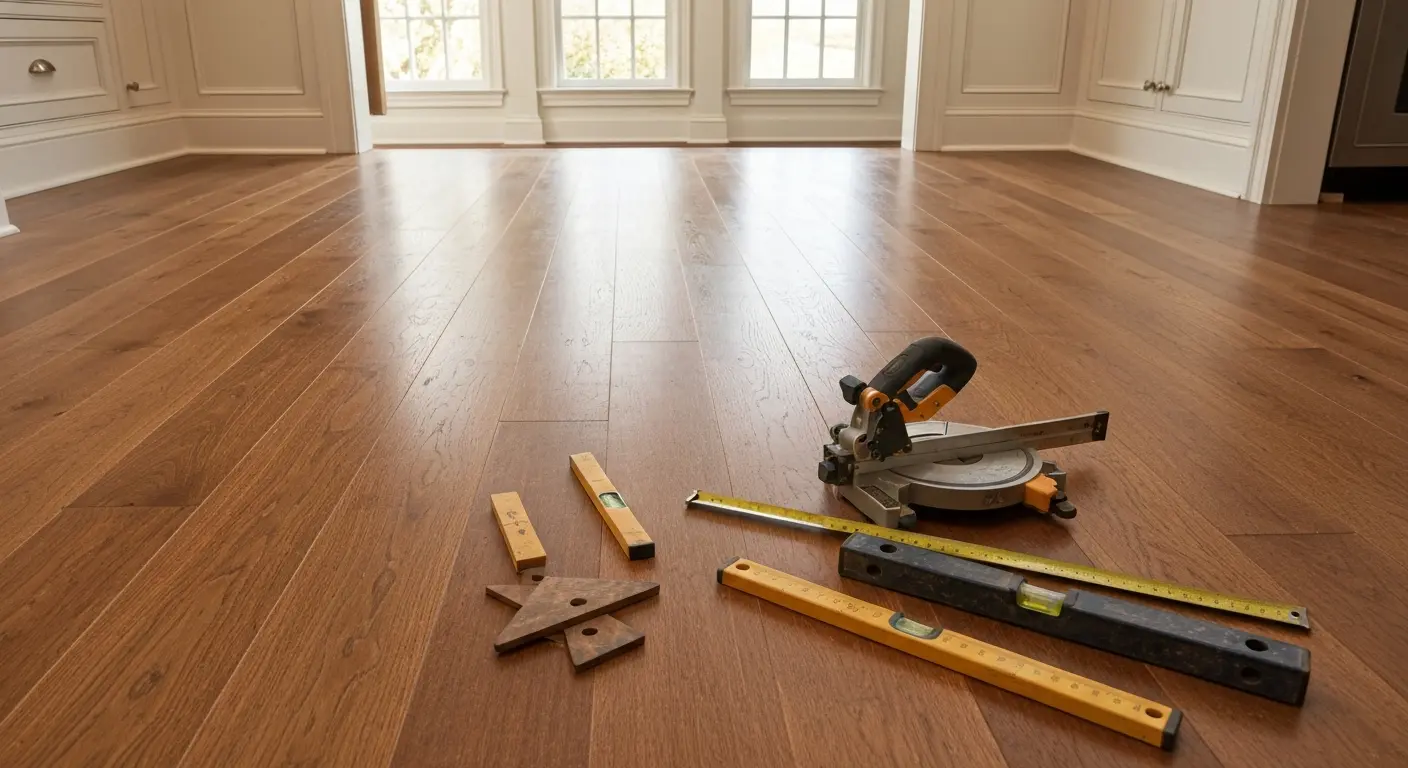 Hardwood kitchen flooring