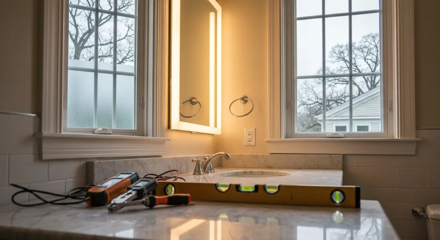 Vanity lighting installation