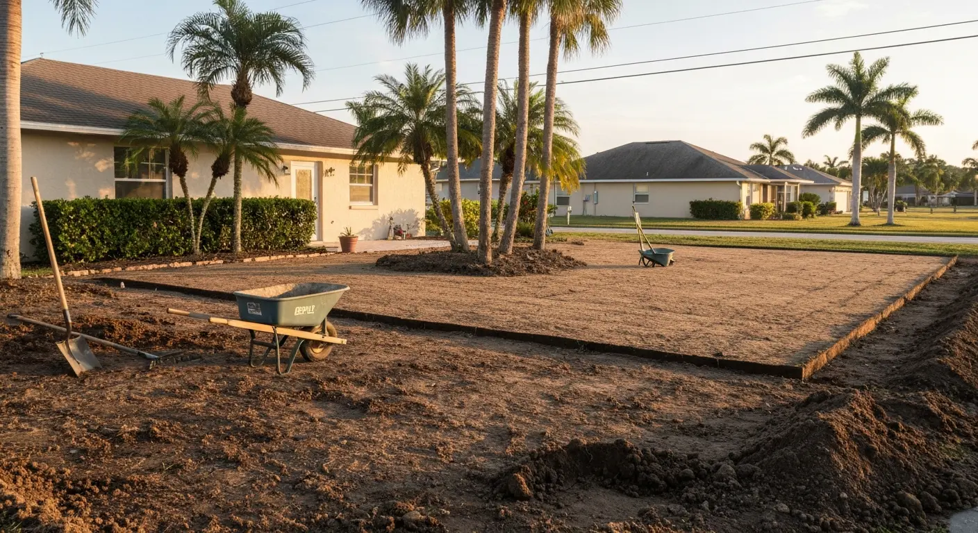 Sod removal and site preparation Cape Coral
