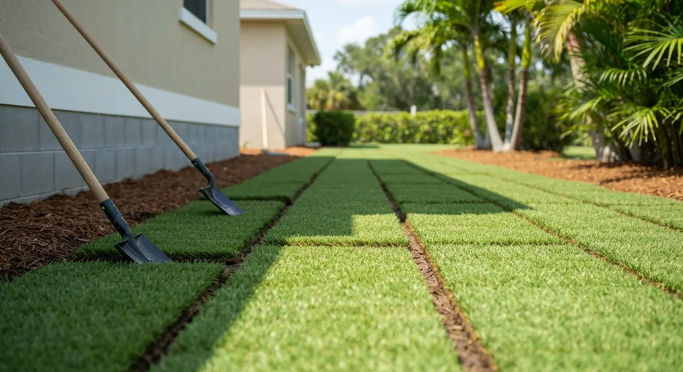 Sod installation project