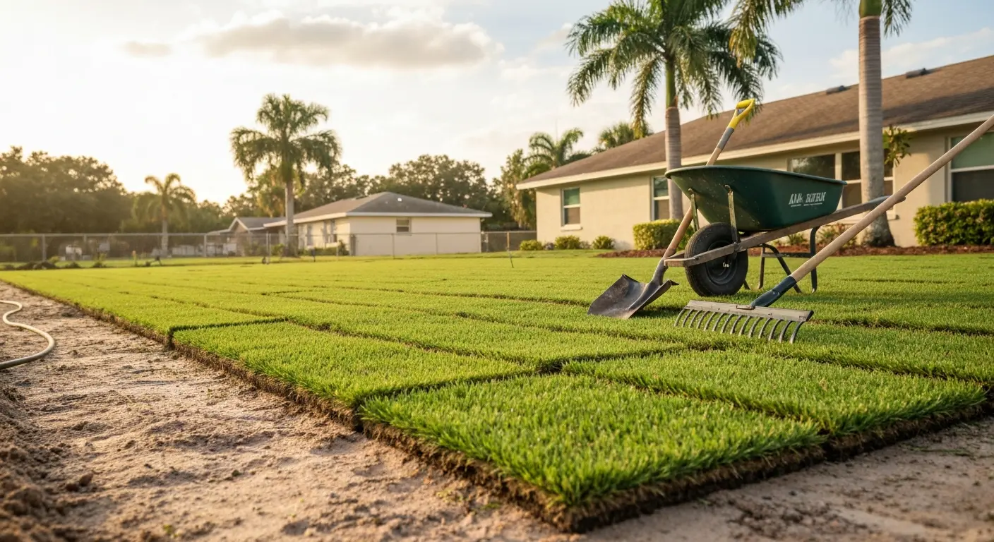 Residential sod installation