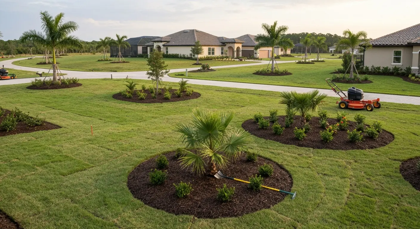 Commercial landscaping project Naples