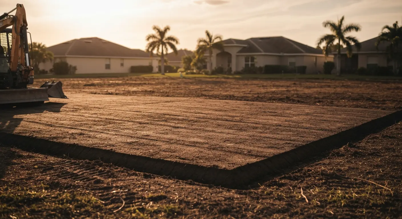 Sod removal and site prep