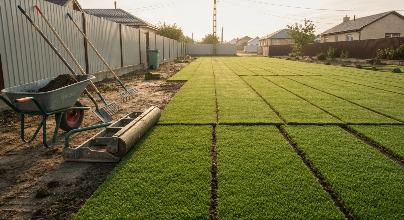 Contractor overflow sod work