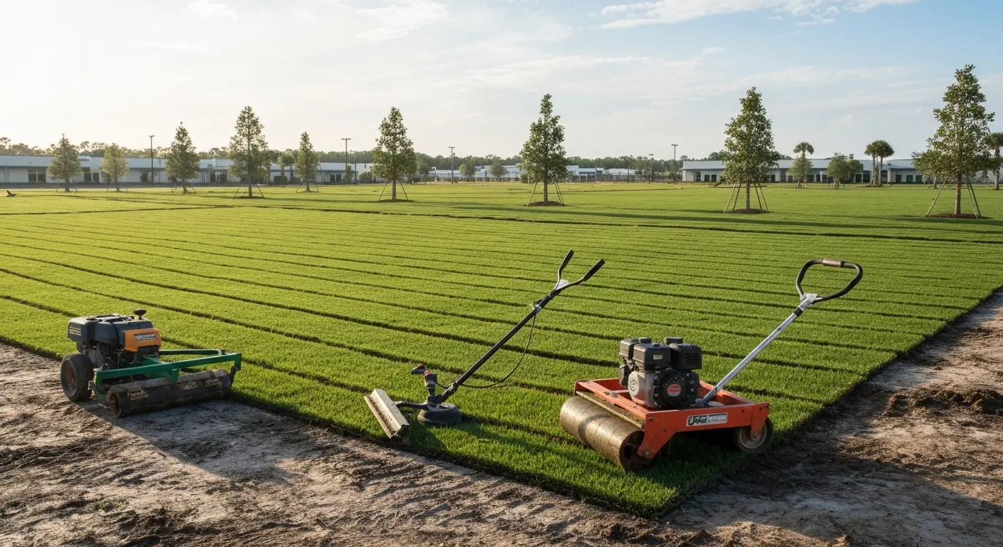 Commercial landscape installation