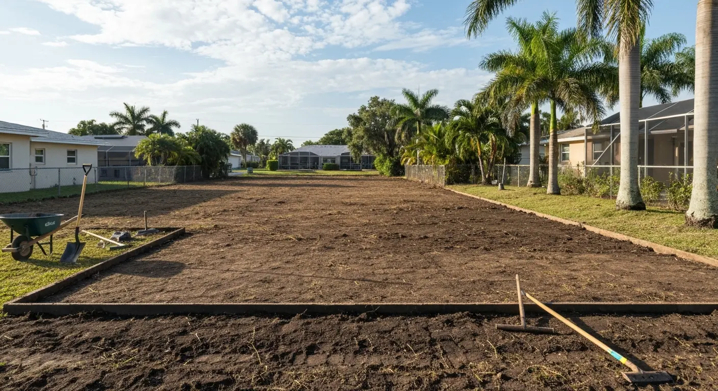Sod removal and site prep in Port LaBelle