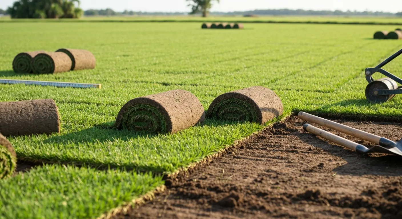 Sod installation in Clewiston